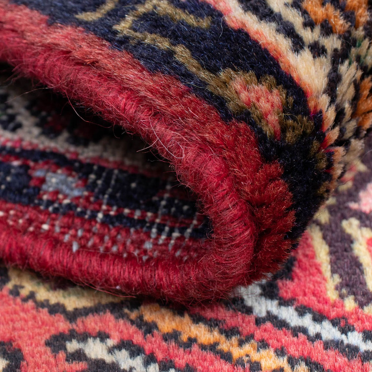 Alfombra persa - Nómada - 93 x 63 cm - rojo oscuro