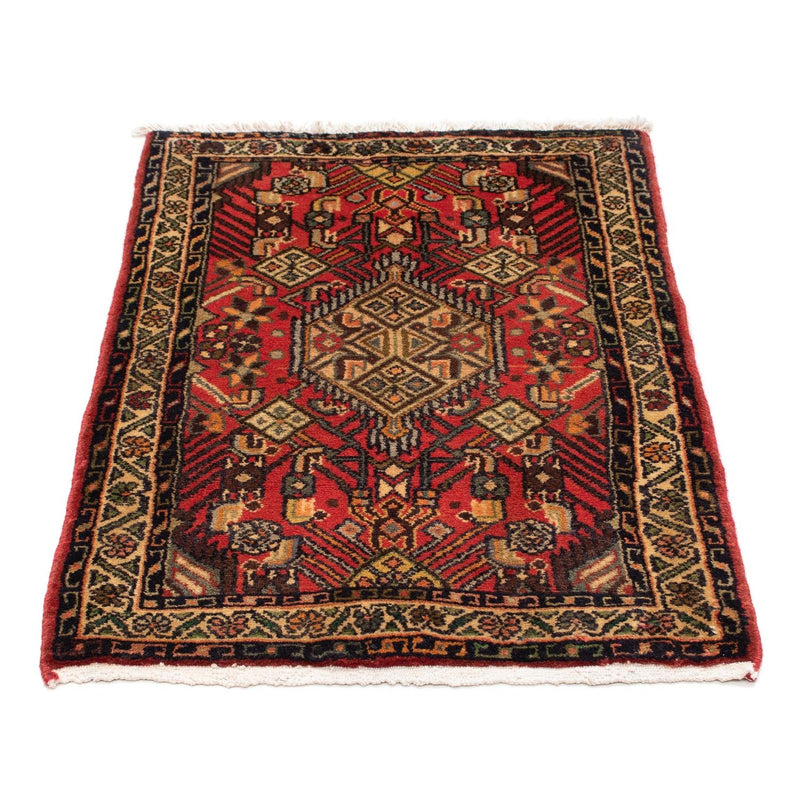 Alfombra persa - Nómada - 93 x 63 cm - rojo oscuro