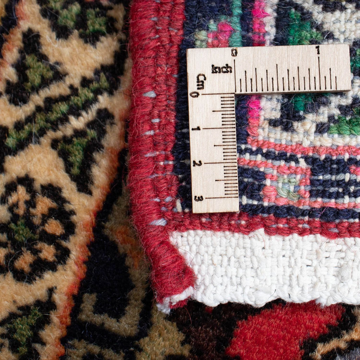 Alfombra persa - Nómada - 93 x 63 cm - rojo oscuro