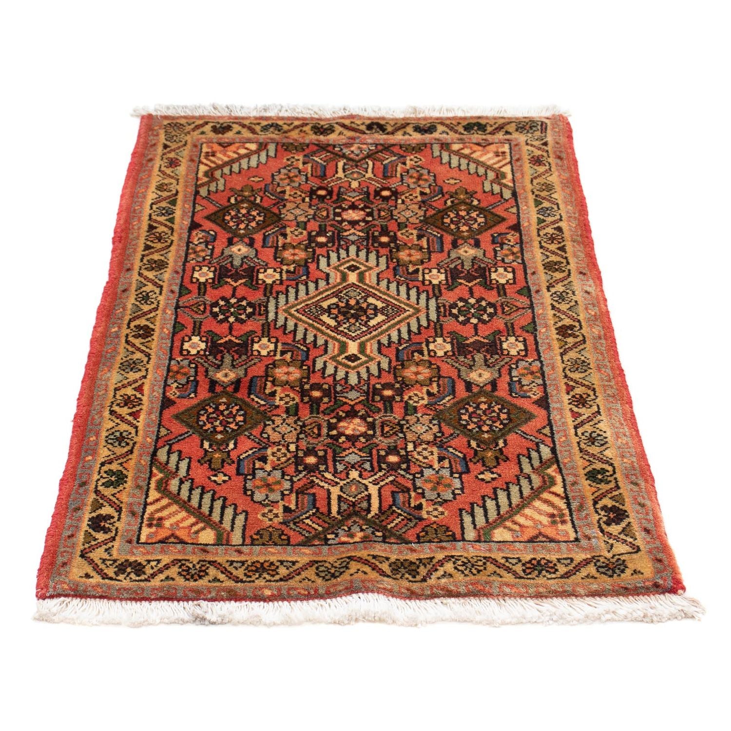 Alfombra persa - Nómada - 94 x 60 cm - rojo claro