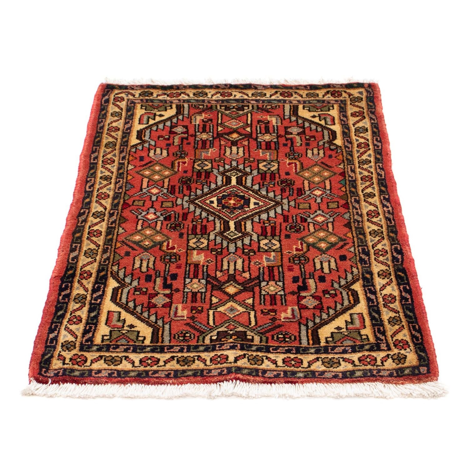 Alfombra persa - Nómada - 90 x 61 cm - rojo claro