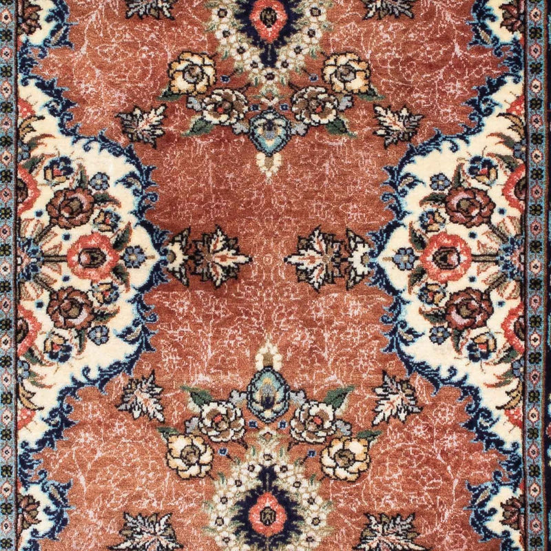 Alfombra de pasillo Alfombra persa - Ghom - 192 x 67 cm - óxido