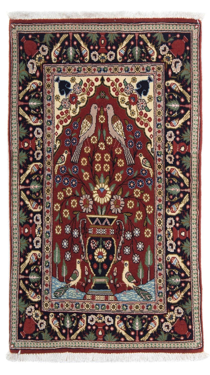 Alfombra persa - Clásica - 104 x 63 cm - rojo oscuro