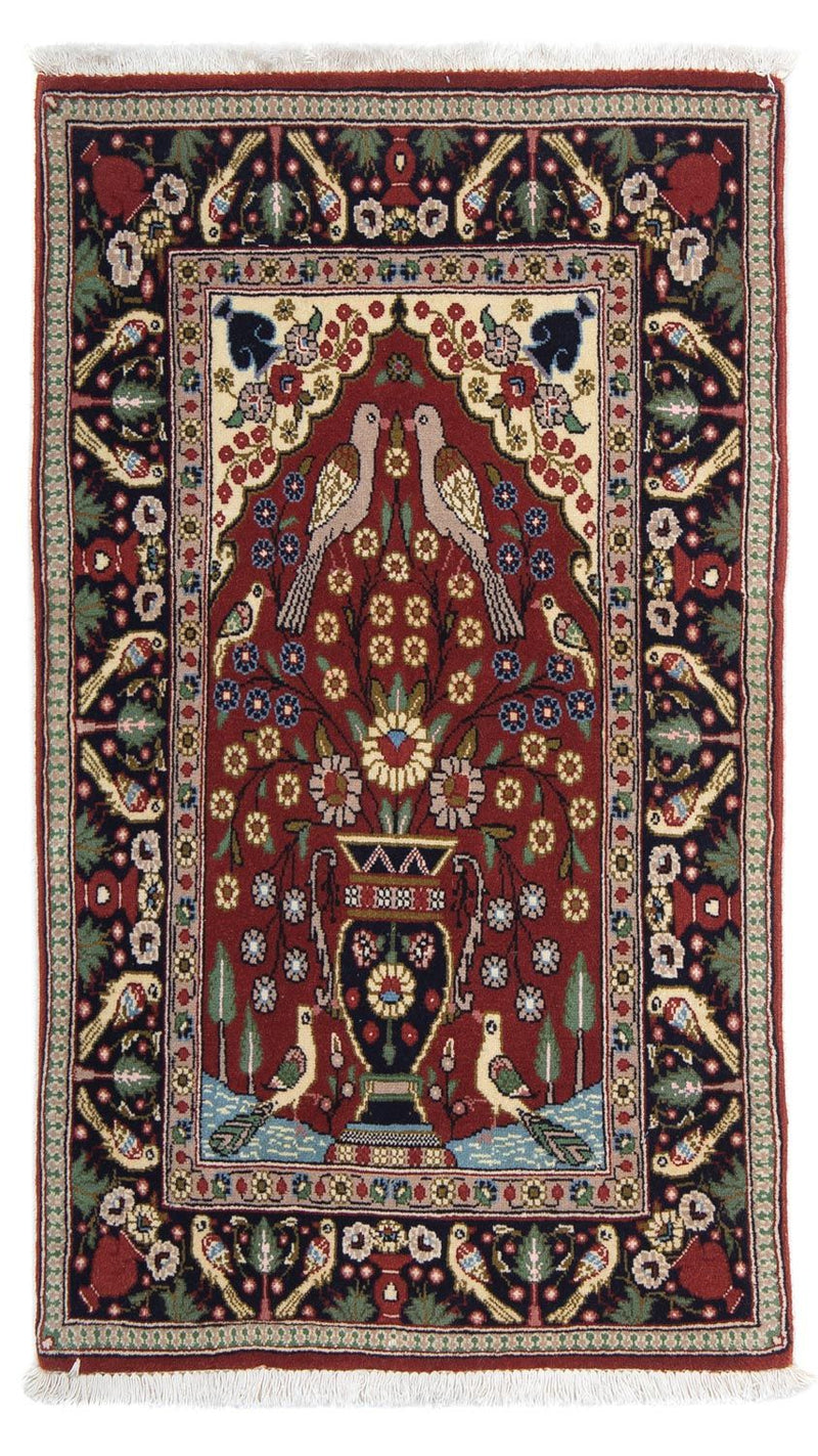 Alfombra persa - Clásica - 104 x 63 cm - rojo oscuro