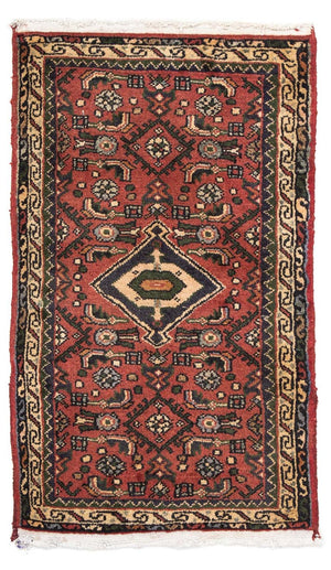 Alfombra persa - Nómada - 88 x 64 cm - rojo oscuro