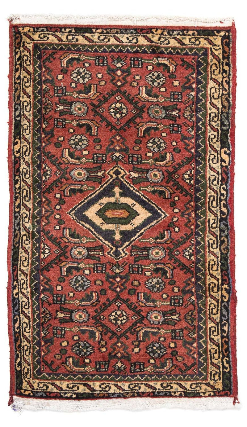 Alfombra persa - Nómada - 88 x 64 cm - rojo oscuro