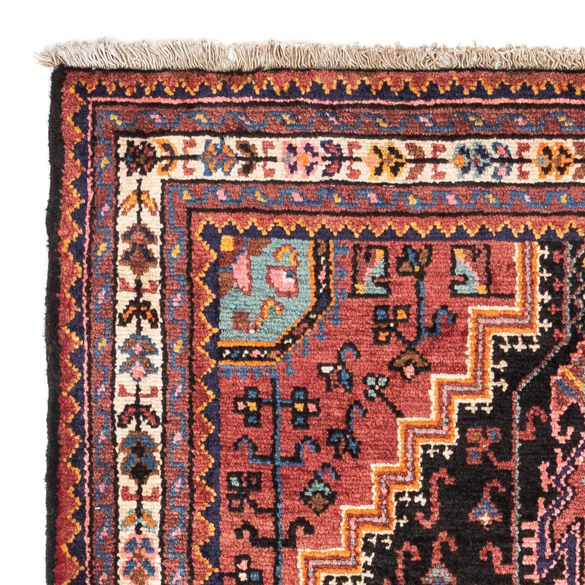 Alfombra persa - Nómada - 138 x 91 cm - rojo claro