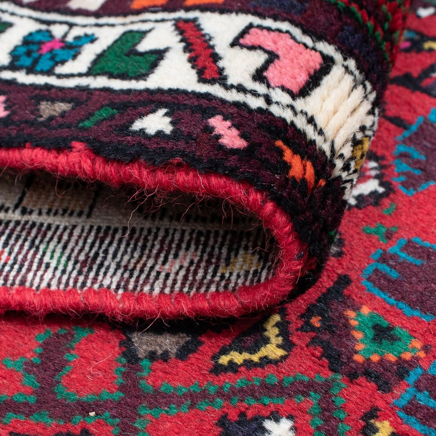 Alfombra de pasillo Alfombra persa - Nómada - 298 x 72 cm - rojo oscuro