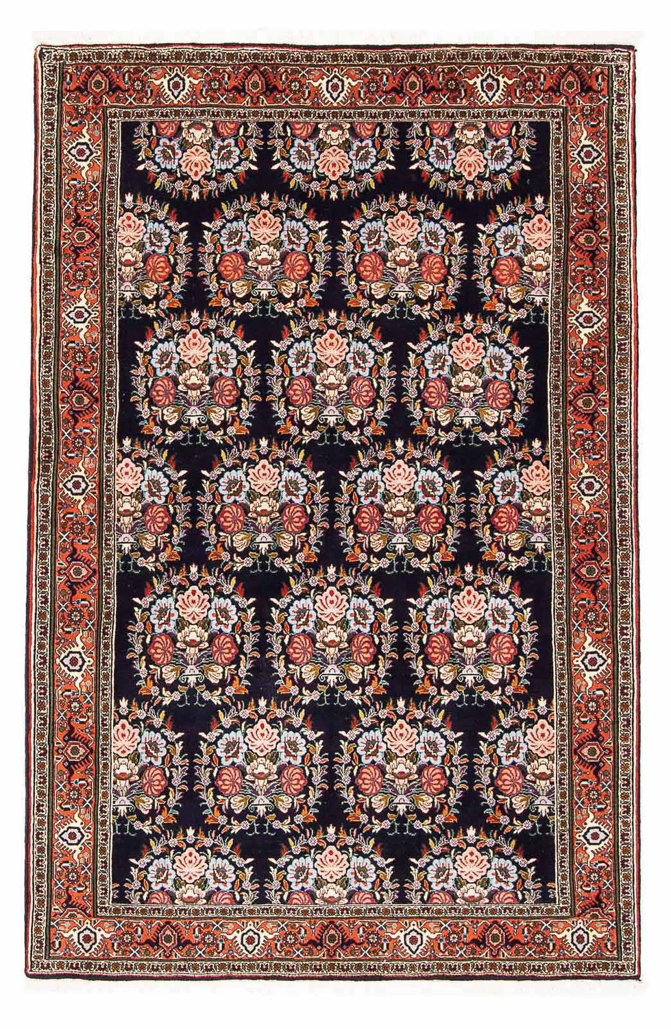 Alfombra persa - Bidjar - 172 x 112 cm - azul oscuro