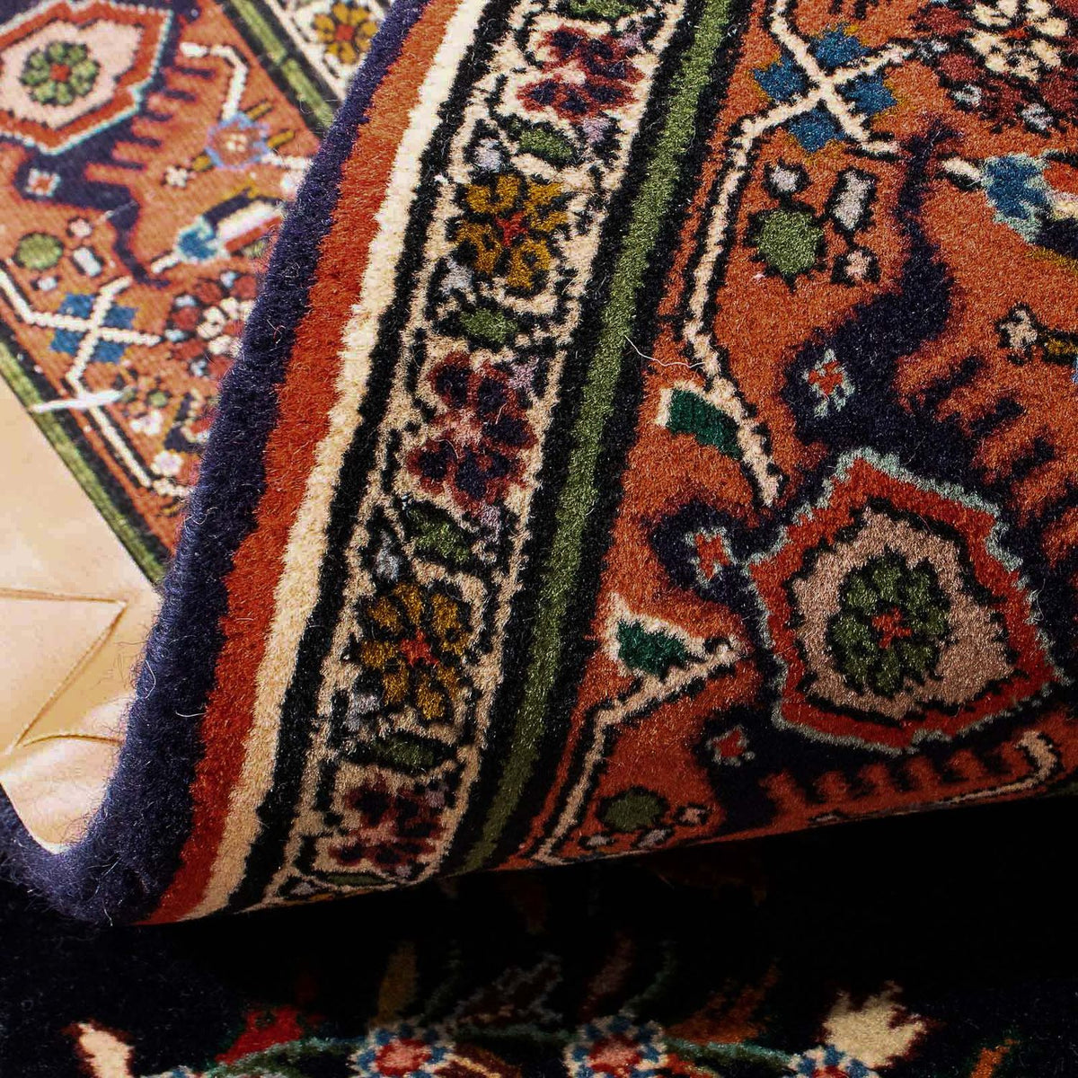 Alfombra persa - Bidjar - 172 x 112 cm - azul oscuro