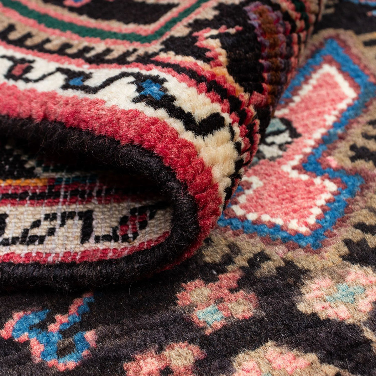 Alfombra persa - Nómada - 125 x 81 cm - rojo claro