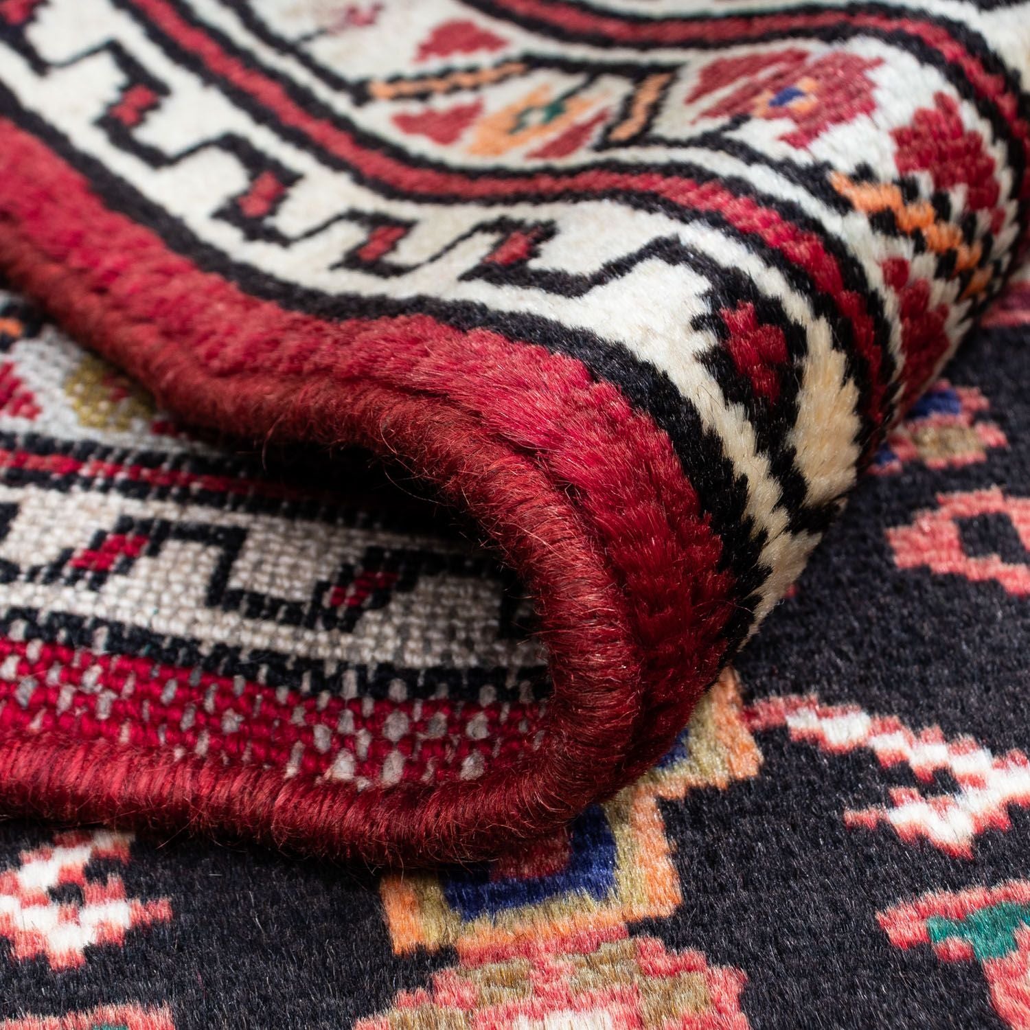 Alfombra persa - Nómada - 130 x 75 cm - rojo claro