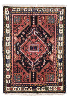 Alfombra persa - Nómada - 108 x 78 cm - azul oscuro