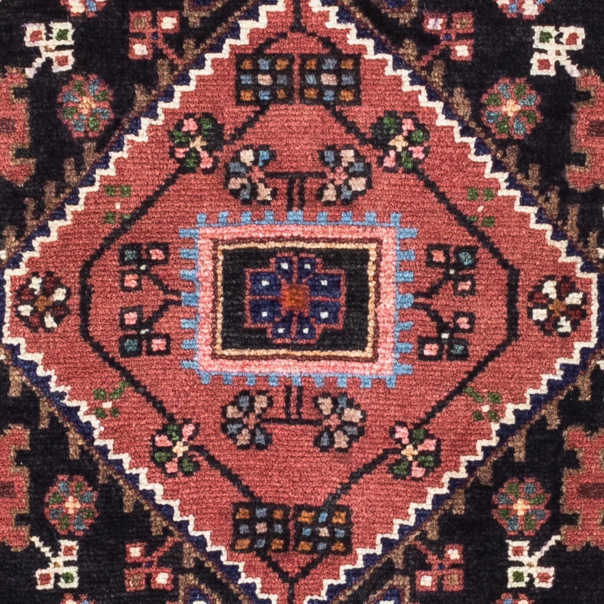 Alfombra persa - Nómada - 108 x 78 cm - azul oscuro