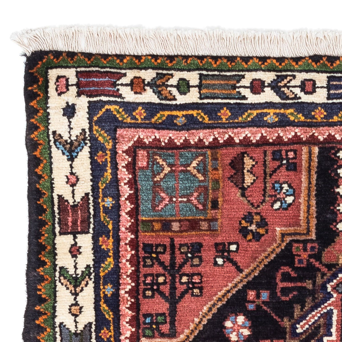 Alfombra persa - Nómada - 108 x 78 cm - azul oscuro