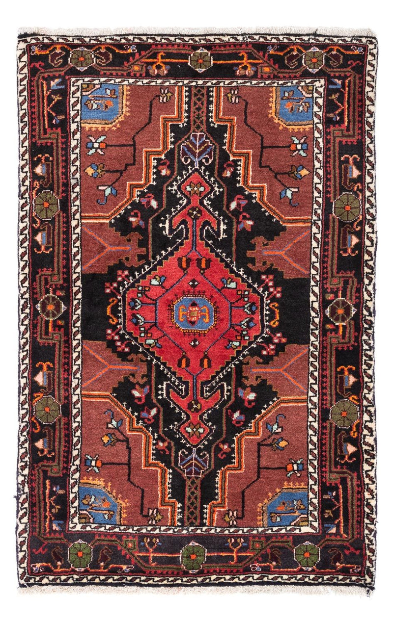 Alfombra persa - Nómada - 125 x 79 cm - azul oscuro