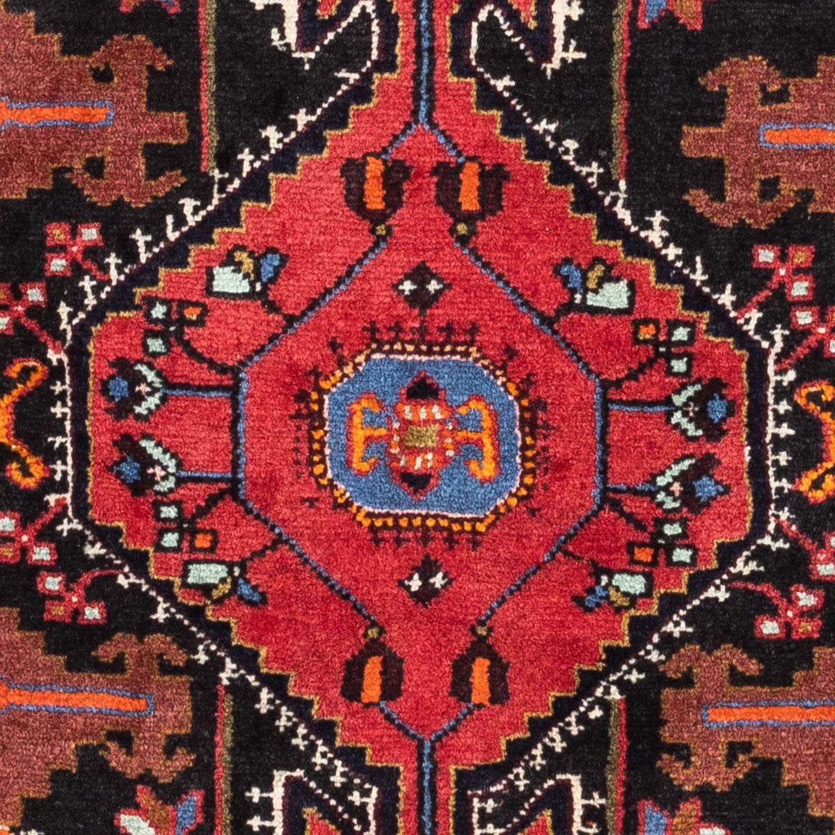 Alfombra persa - Nómada - 125 x 79 cm - azul oscuro