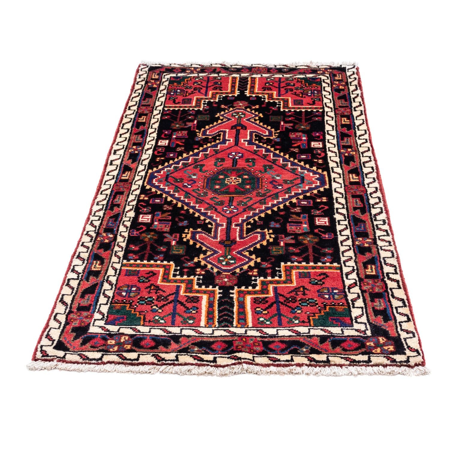 Alfombra persa - Nómada - 145 x 80 cm - azul oscuro