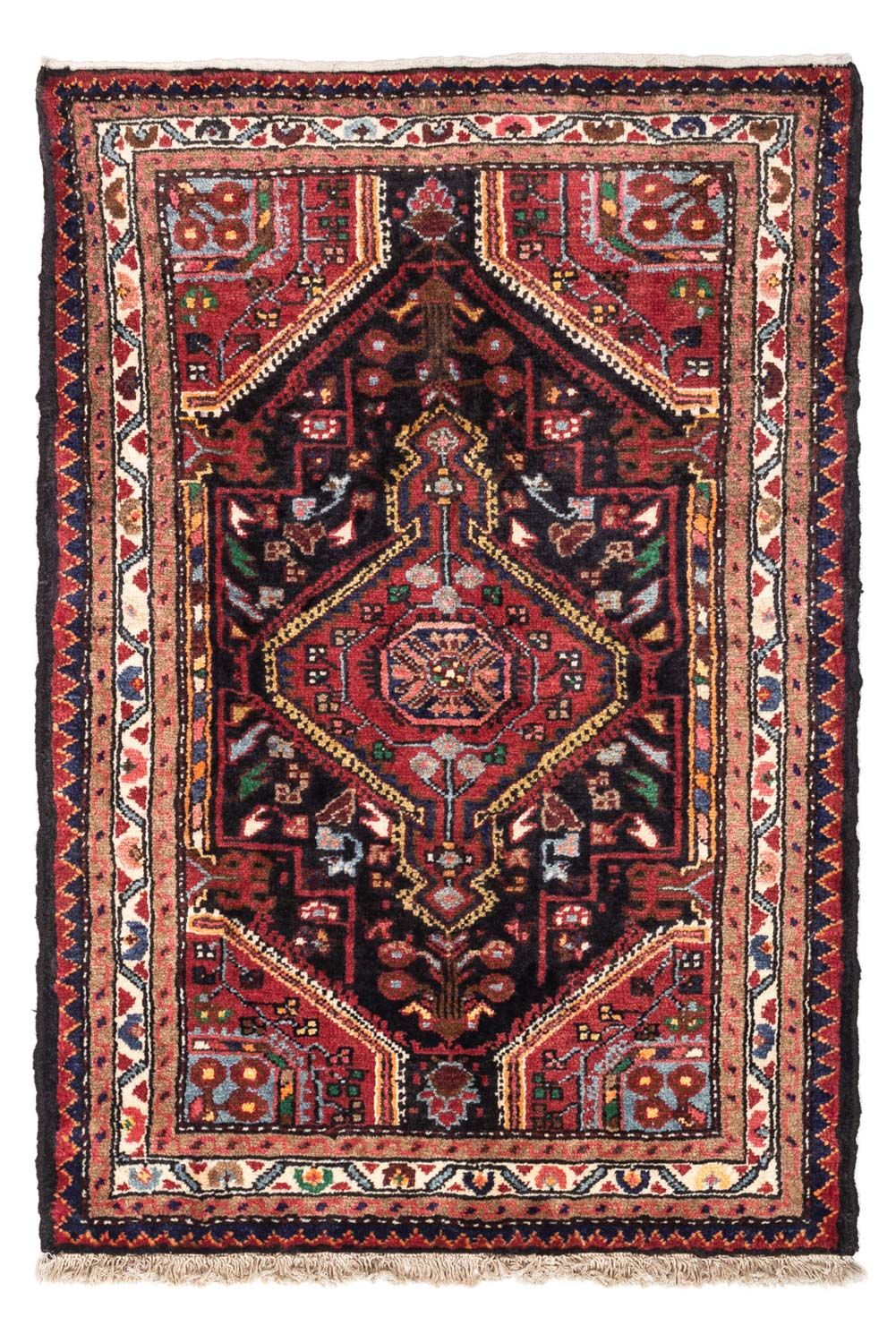 Alfombra persa - Nómada - 127 x 81 cm - azul oscuro