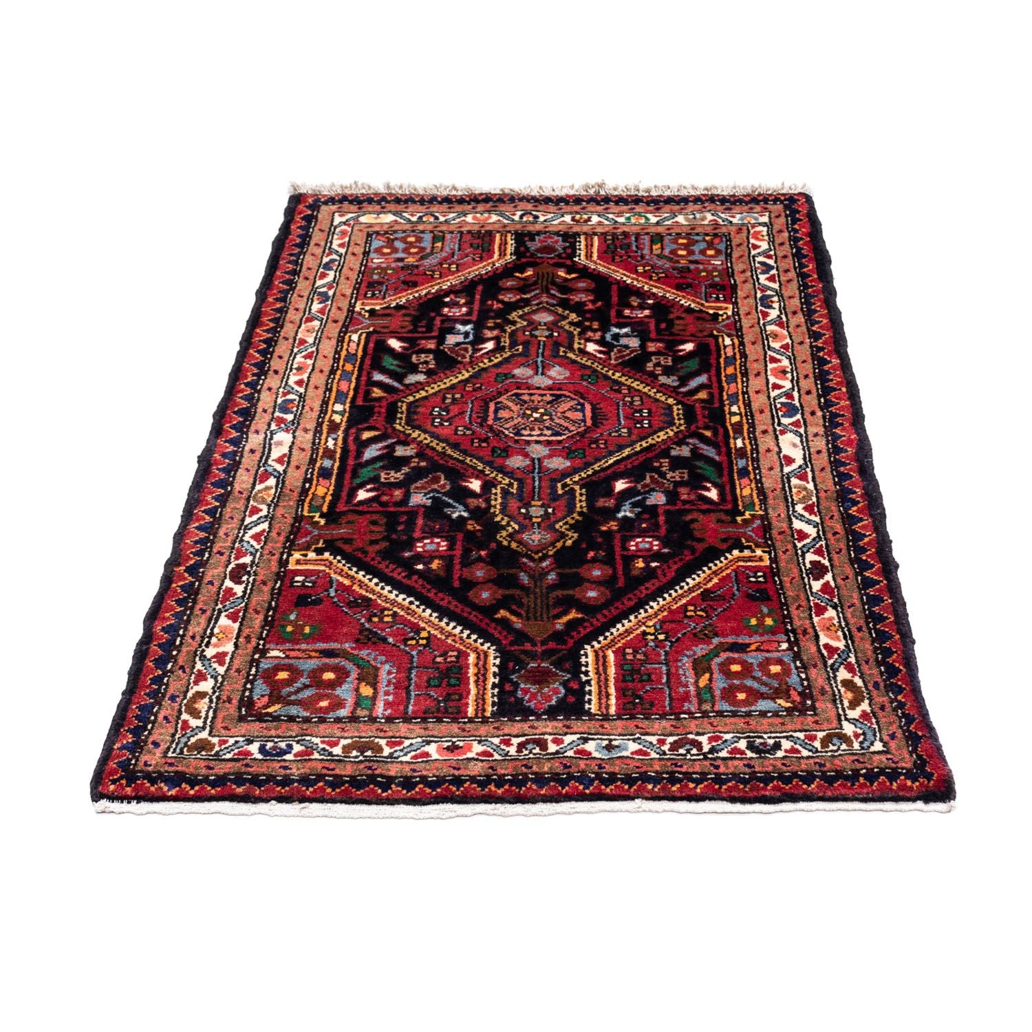 Alfombra persa - Nómada - 127 x 81 cm - azul oscuro