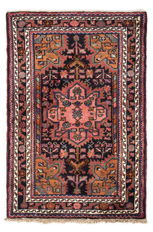 Alfombra persa - Nómada - 124 x 82 cm - rojo claro