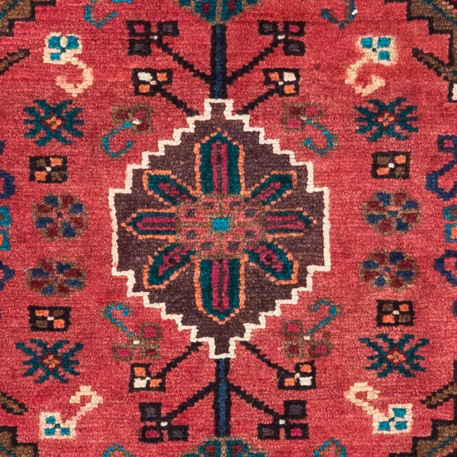 Alfombra persa - Nómada - 128 x 88 cm - rojo