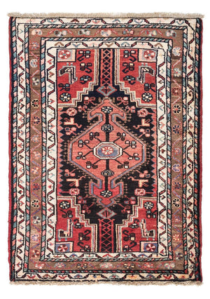 Alfombra persa - Nómada - 127 x 87 cm - rojo claro