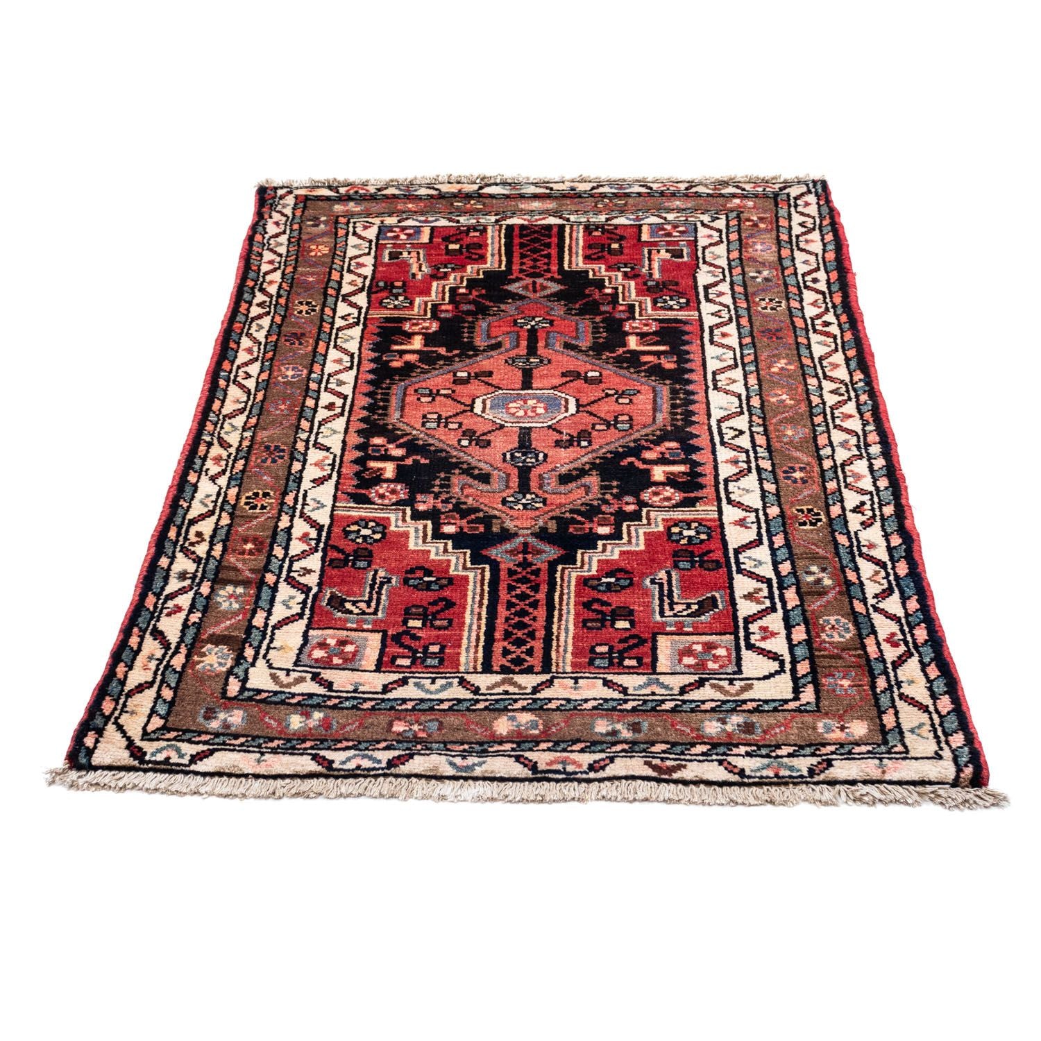 Alfombra persa - Nómada - 127 x 87 cm - rojo claro
