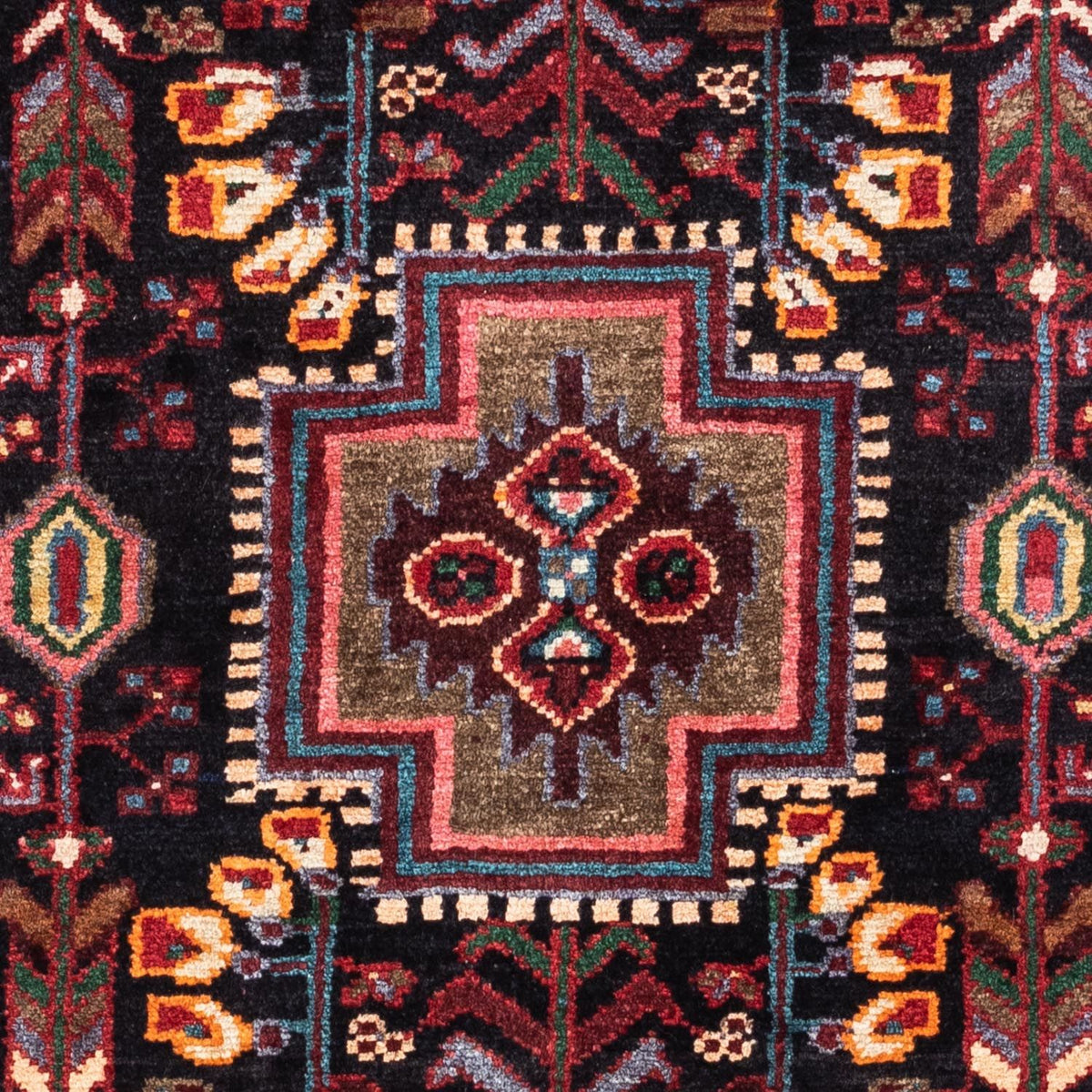 Alfombra persa - Nómada - 126 x 91 cm - azul oscuro