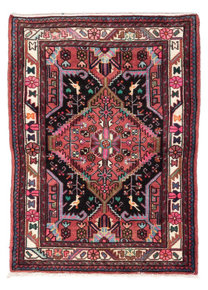 Alfombra persa - Nómada - 116 x 81 cm - rojo claro