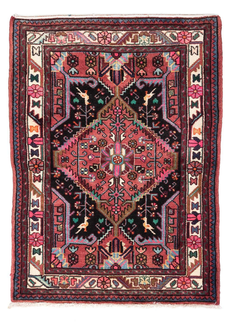 Alfombra persa - Nómada - 116 x 81 cm - rojo claro