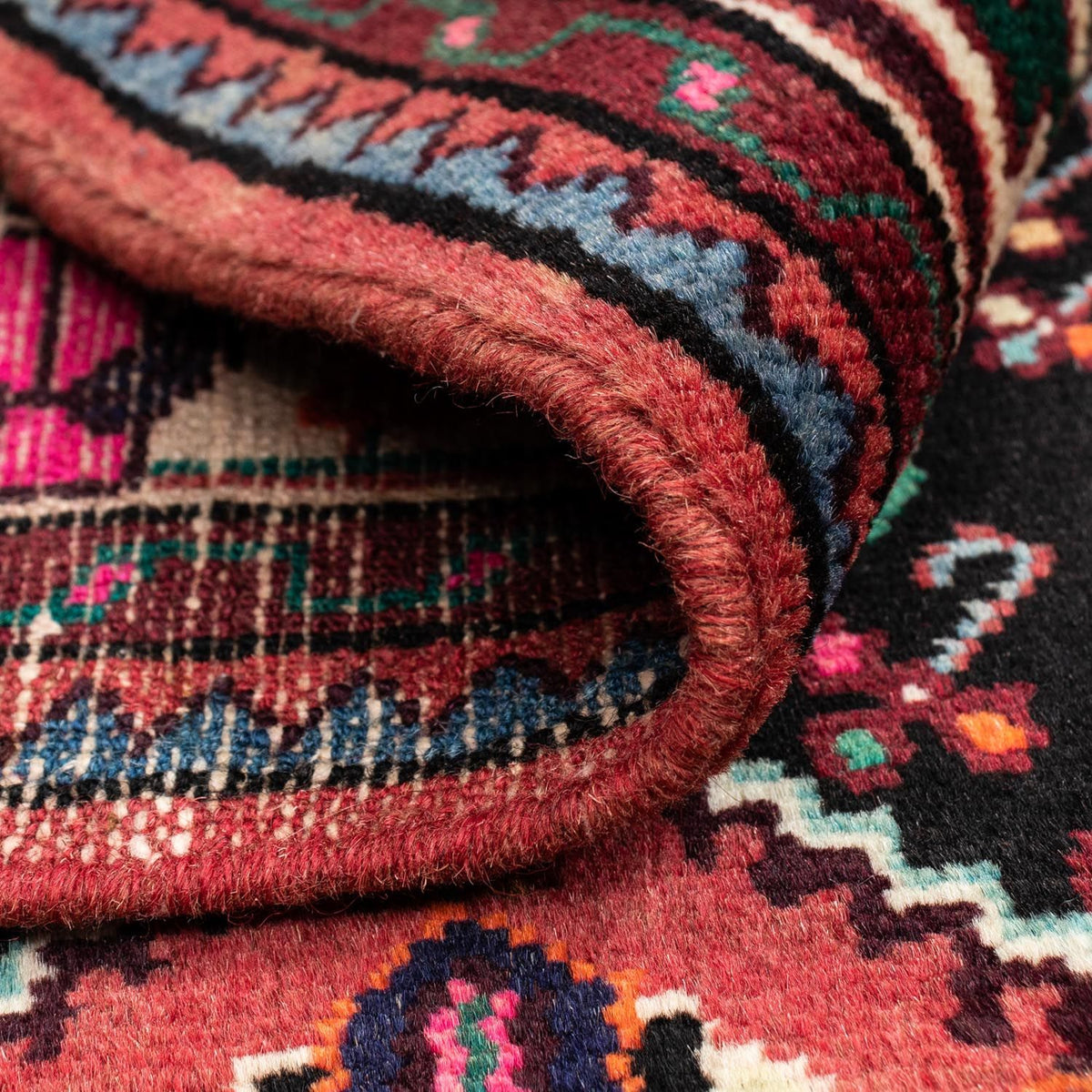 Alfombra persa - Nómada - 116 x 81 cm - rojo claro