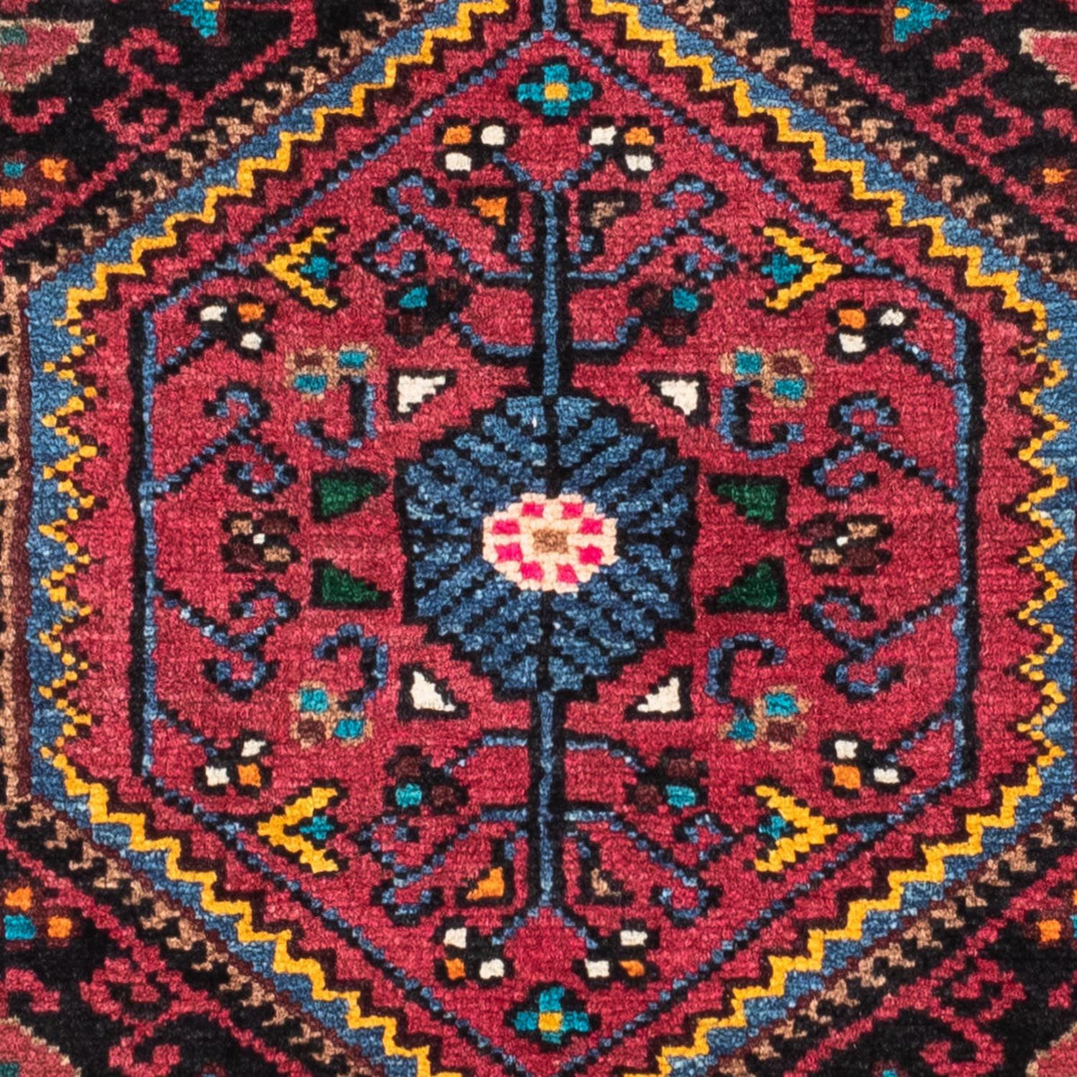 Alfombra persa - Nómada - 122 x 83 cm - azul oscuro