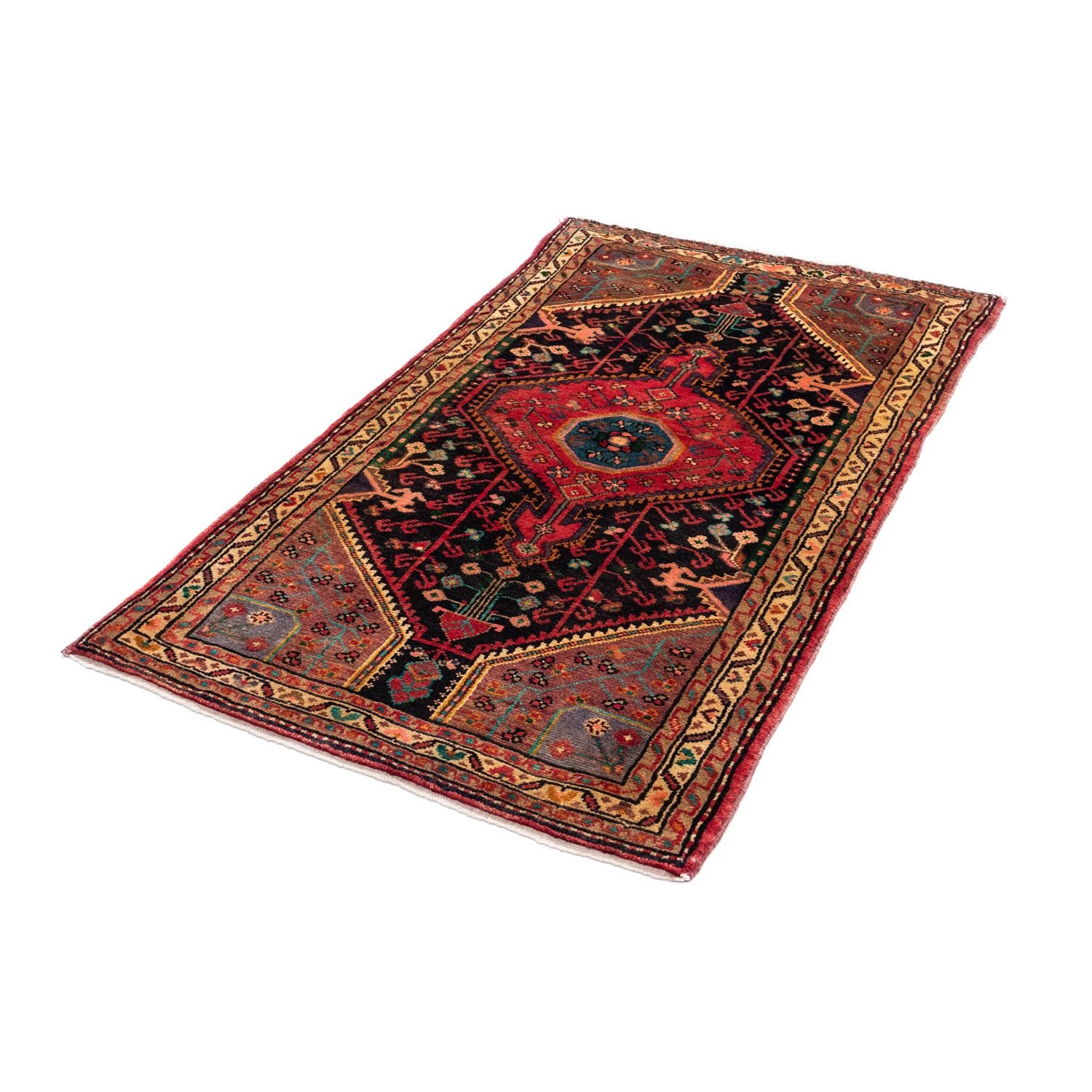 Alfombra persa - Nómada - 147 x 90 cm - rojo