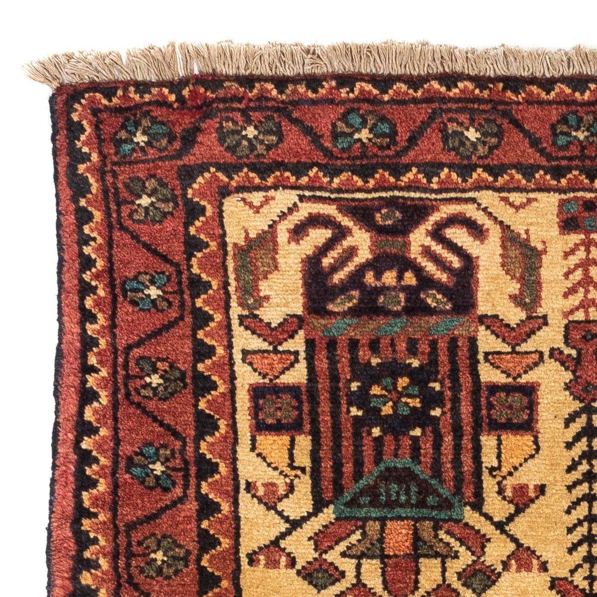 Alfombra persa - Nómada - 125 x 79 cm - beige