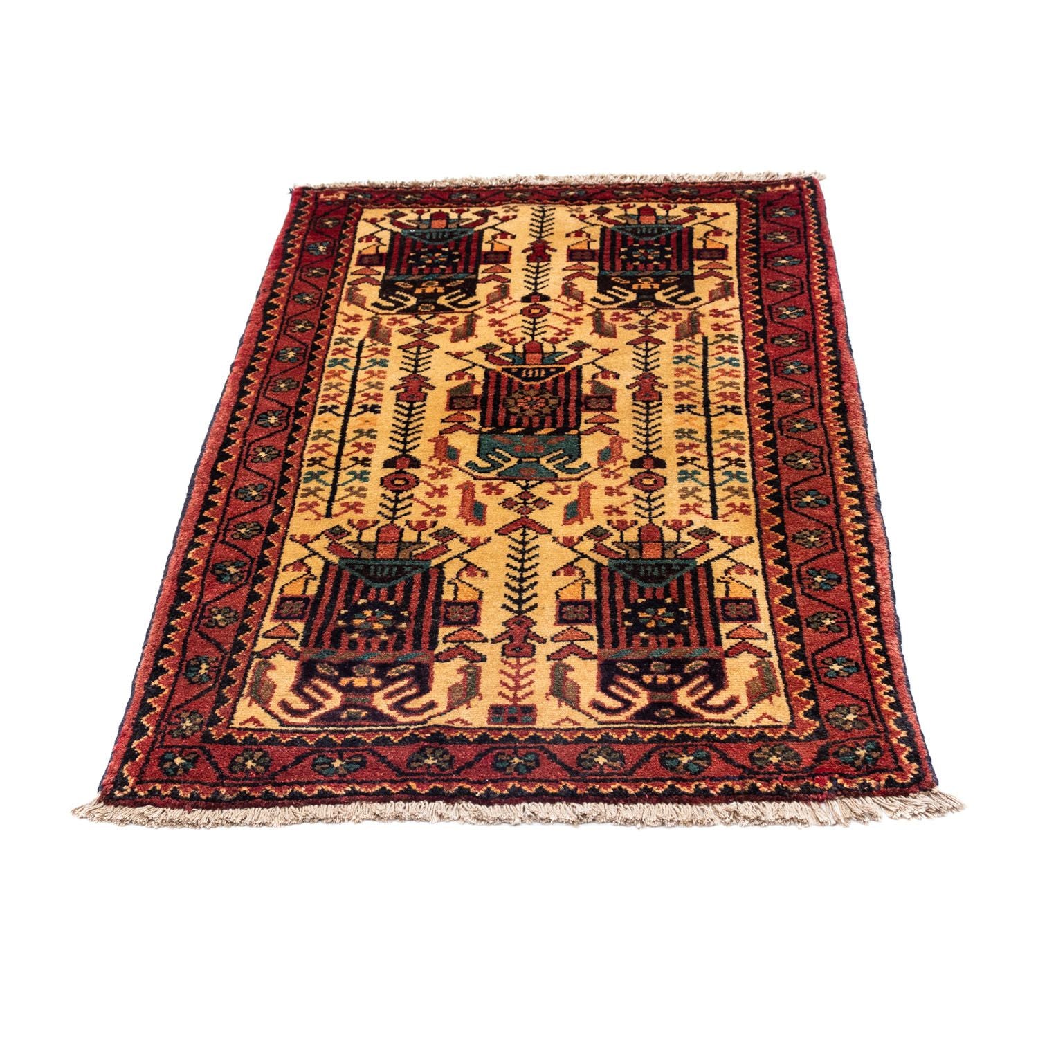 Alfombra persa - Nómada - 125 x 79 cm - beige