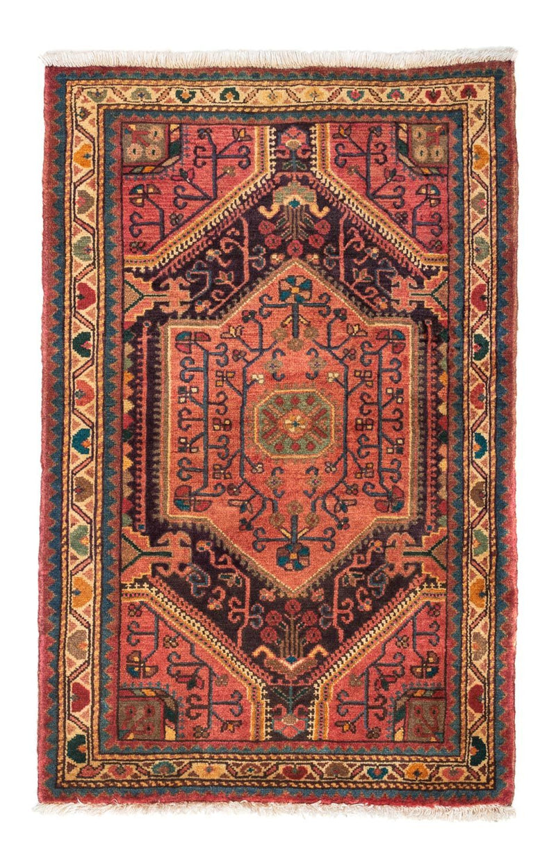 Alfombra persa - Nómada - 130 x 80 cm - rojo claro