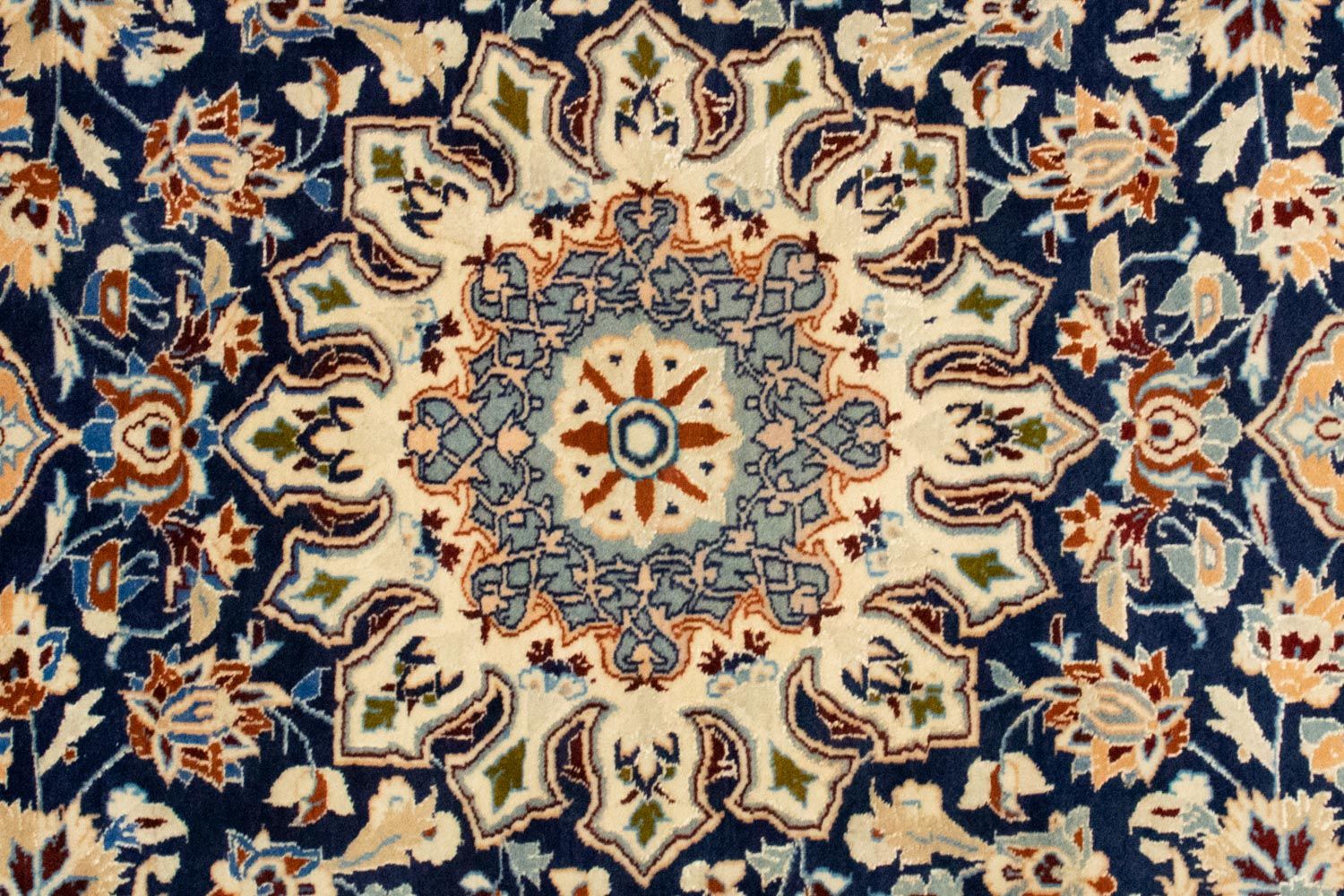 Alfombra Persa - Nain - Prima - 143 x 92 cm - azul oscuro