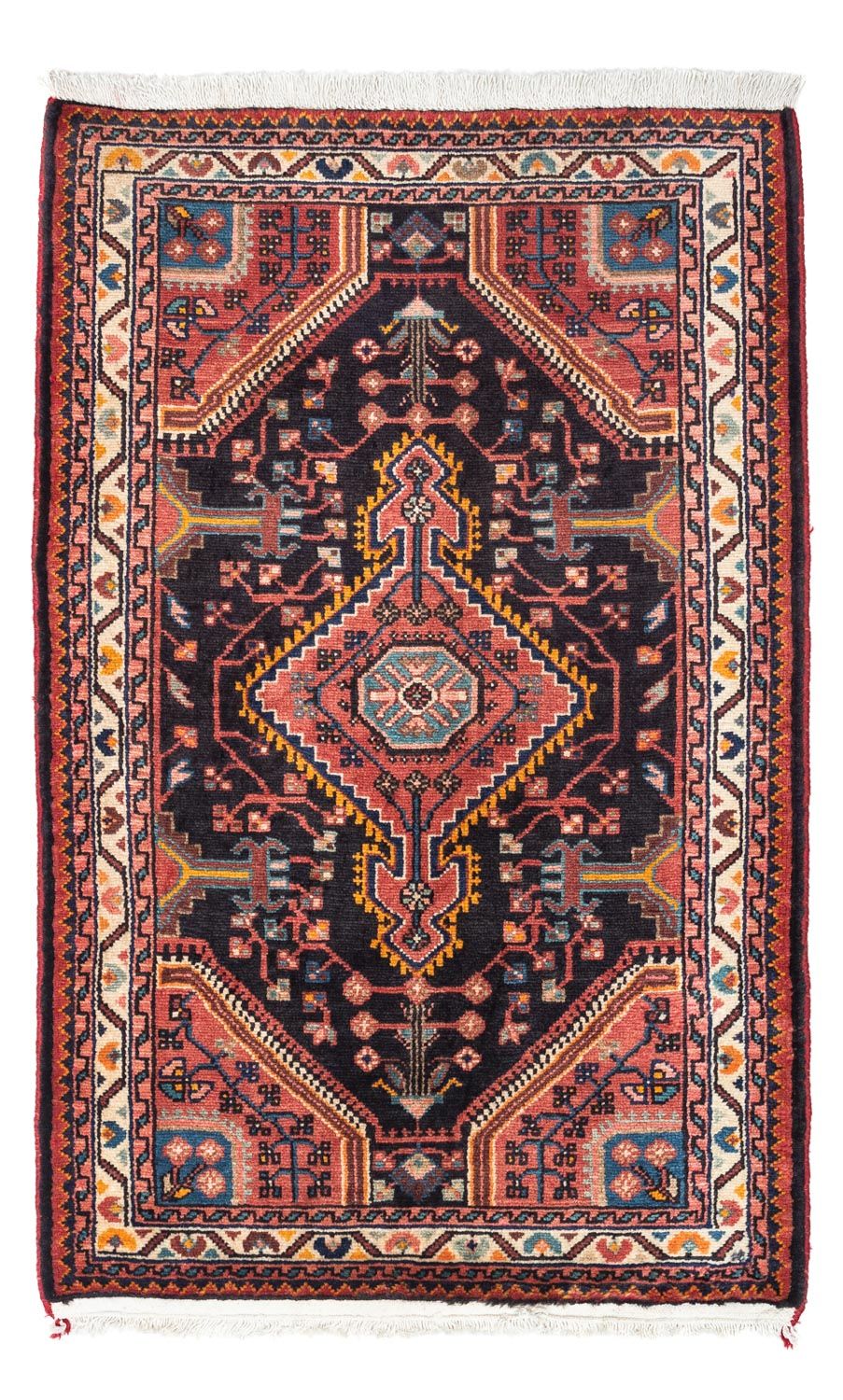 Alfombra persa - Nómada - 128 x 80 cm - rojo claro