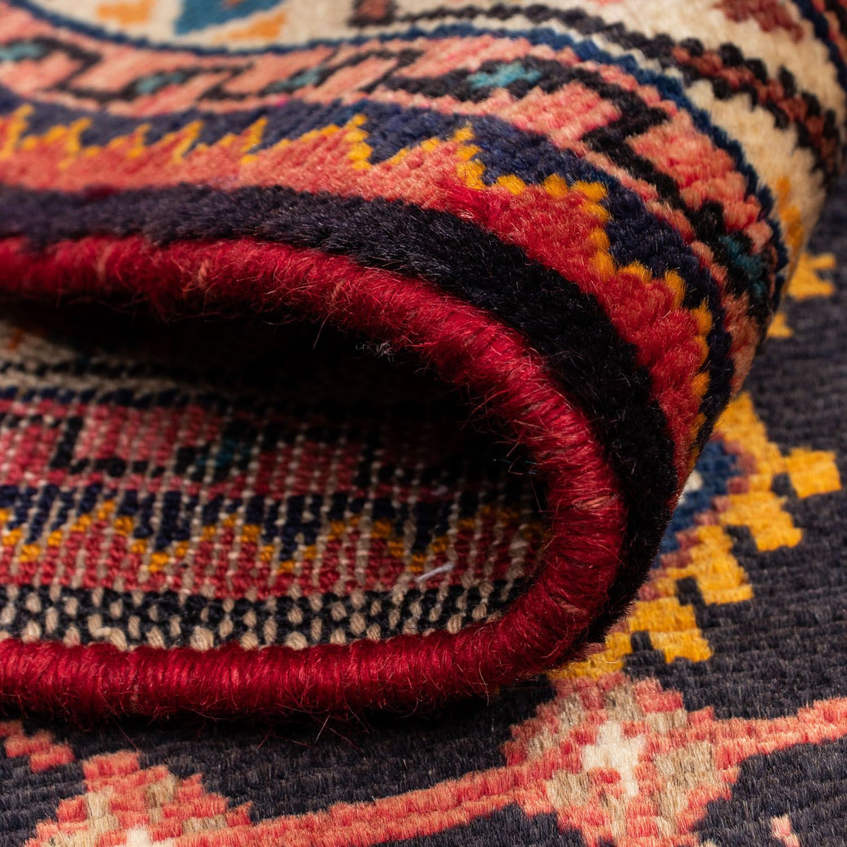 Alfombra persa - Nómada - 128 x 80 cm - rojo claro