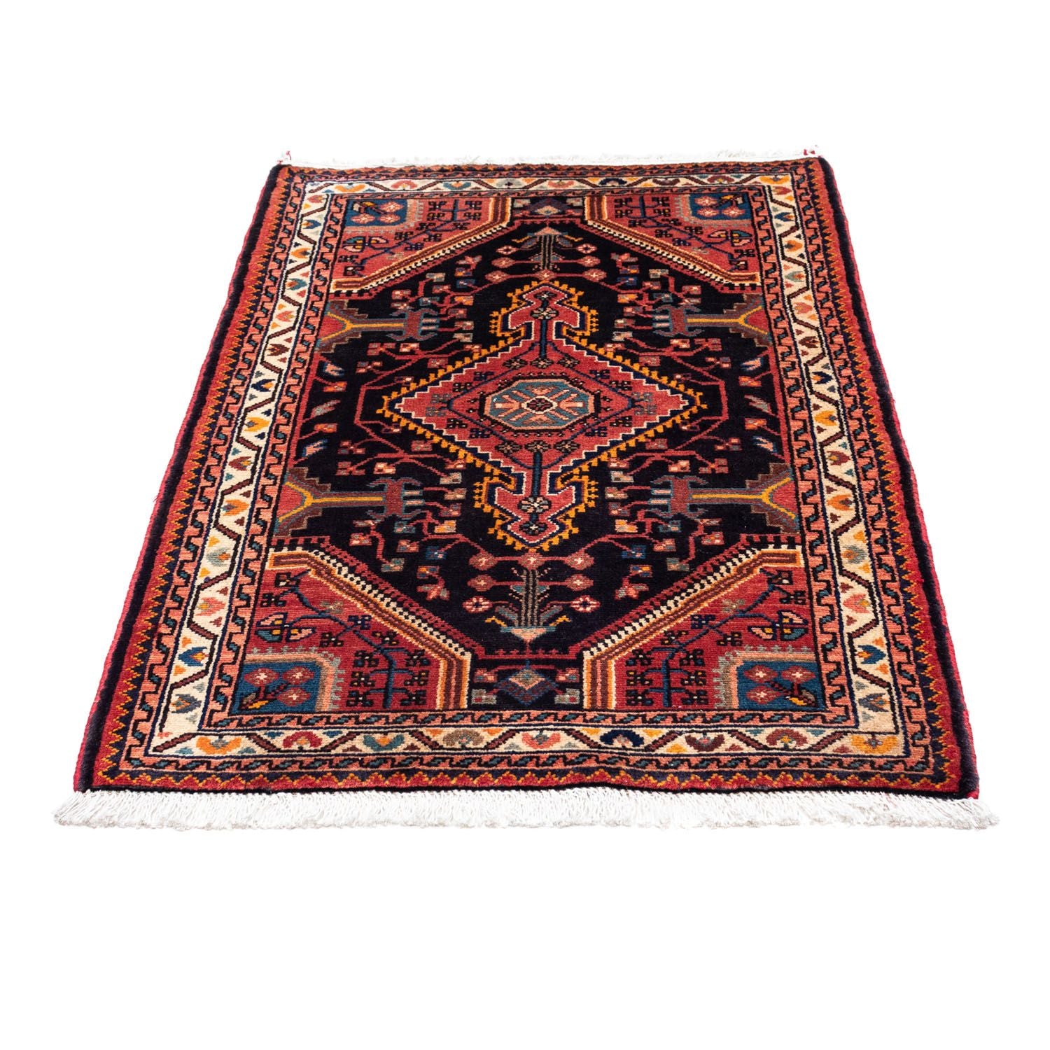 Alfombra persa - Nómada - 128 x 80 cm - rojo claro