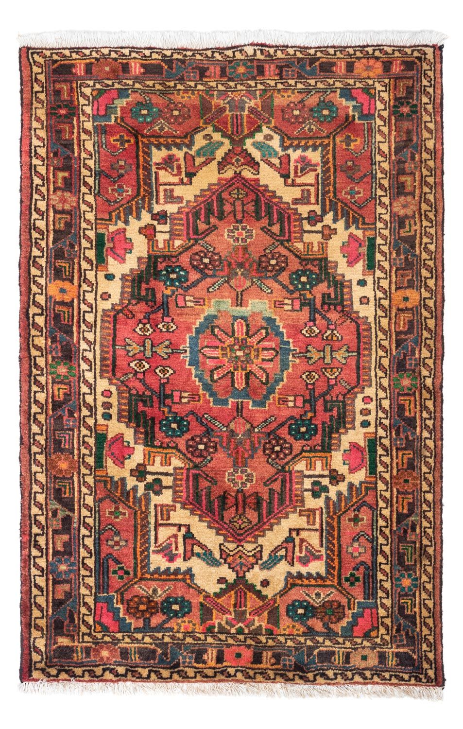 Alfombra persa - Clásica - 125 x 84 cm - rojo claro