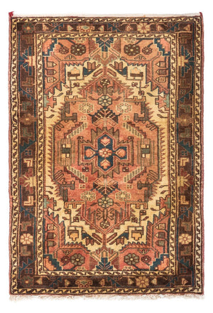Alfombra persa - Nómada - 125 x 85 cm - rojo claro