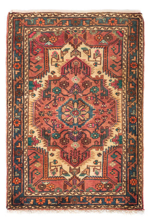 Alfombra persa - Nómada - 123 x 87 cm - rojo claro