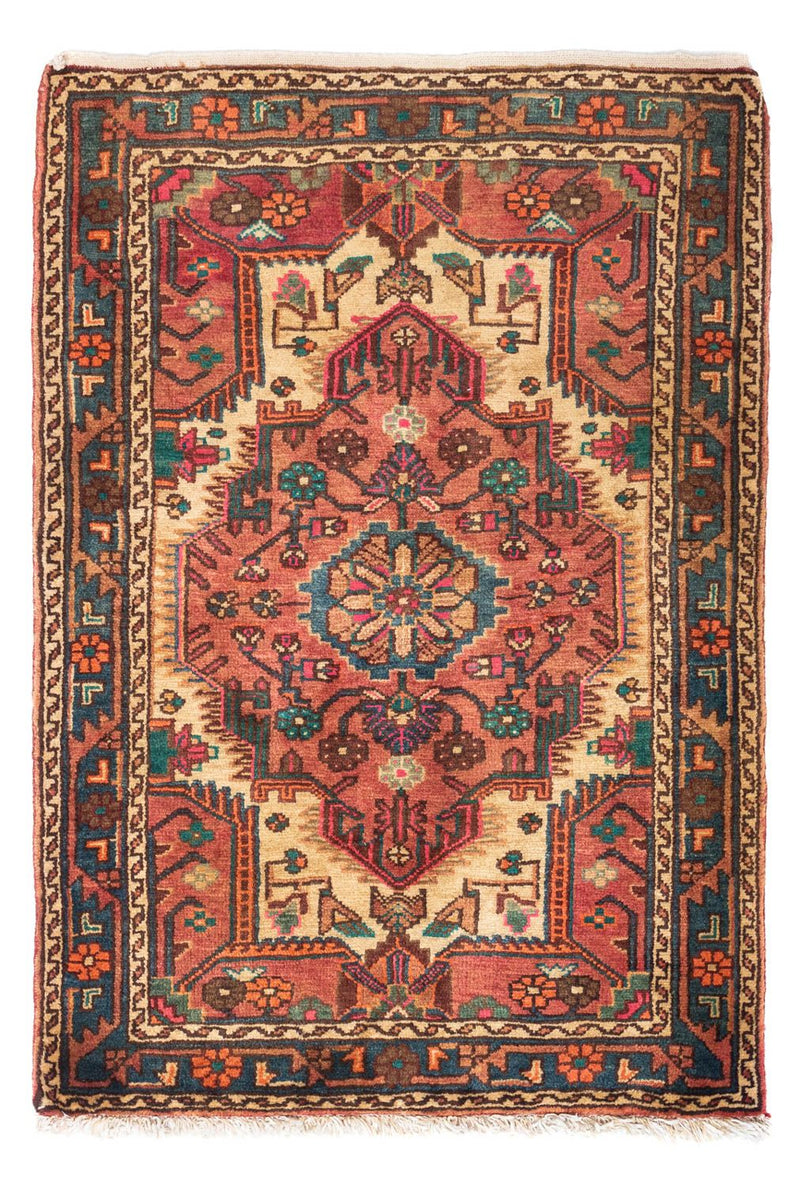 Alfombra persa - Nómada - 123 x 87 cm - rojo claro