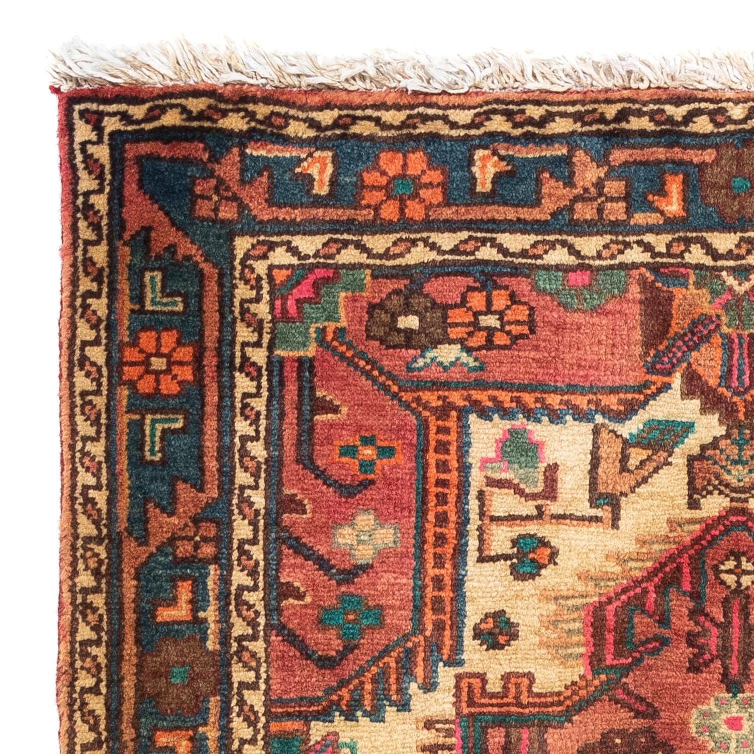 Alfombra persa - Nómada - 123 x 87 cm - rojo claro