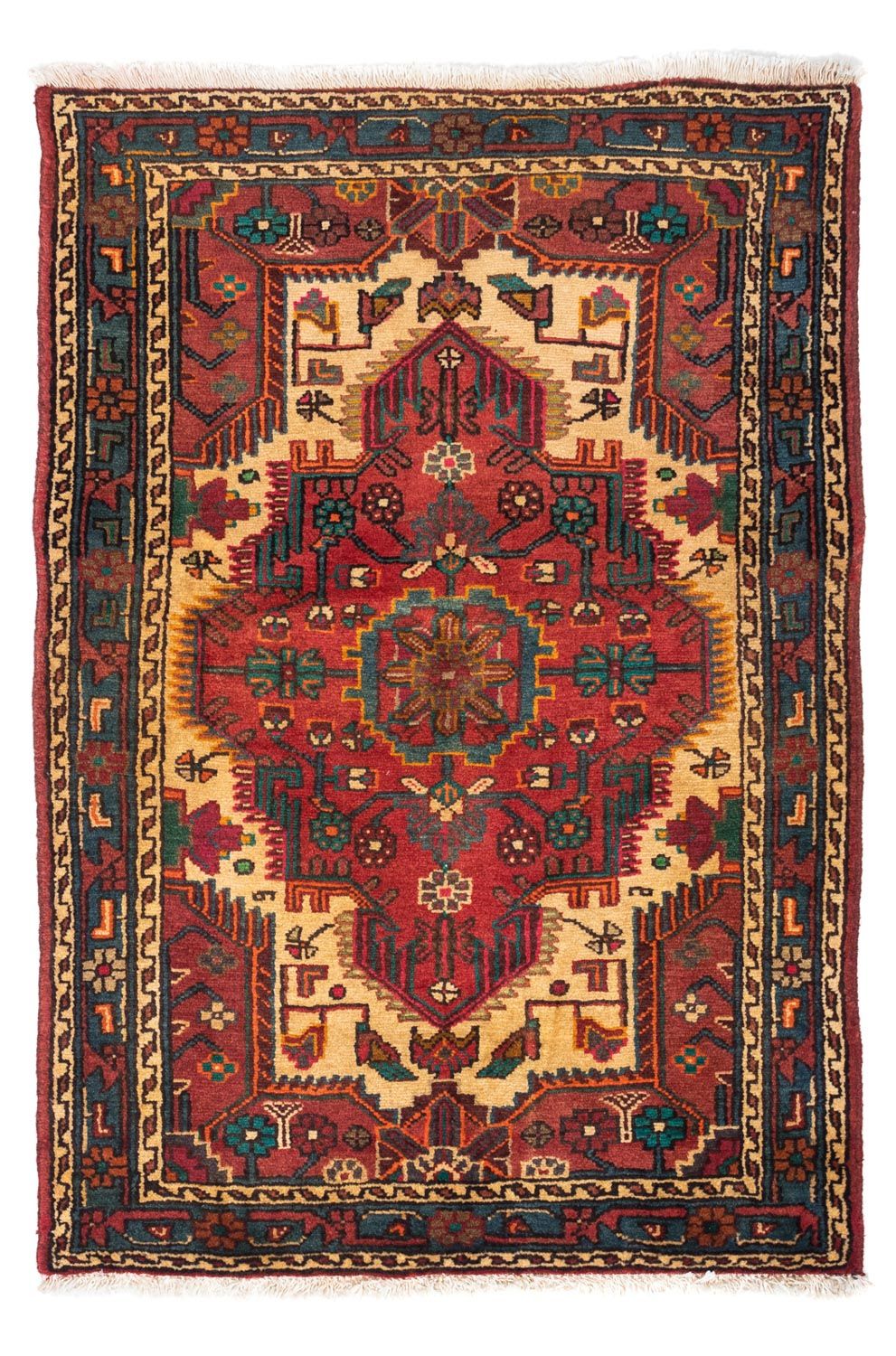 Alfombra persa - Nómada - 126 x 85 cm - rojo