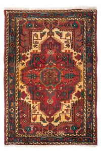 Alfombra persa - Nómada - 126 x 85 cm - rojo