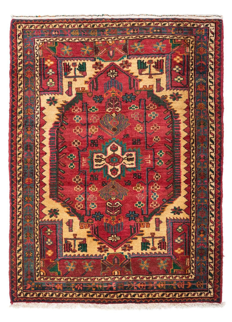 Alfombra persa - Nómada - 130 x 100 cm - rojo