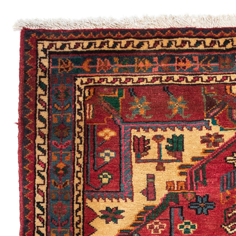 Alfombra persa - Nómada - 130 x 100 cm - rojo